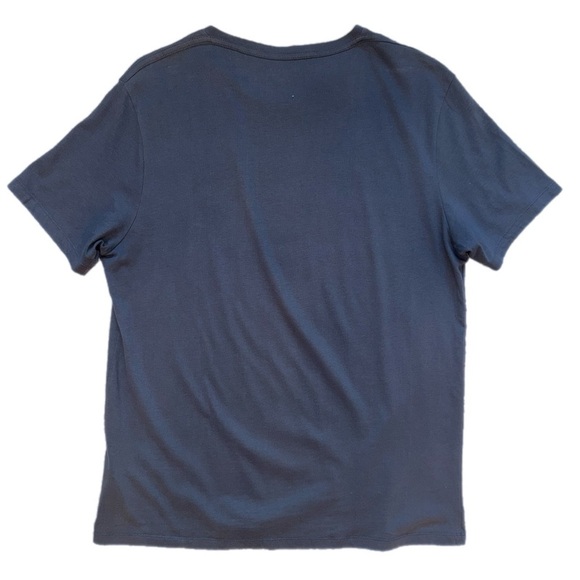 All Saints Men's Deep Blue Short Sleeve Tee - Picture 5 of 6